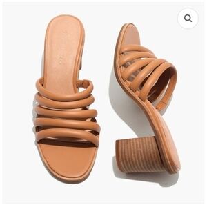 Madewell The Addie Strappy Leather High Heel Mule Classic Minimalist Romantic